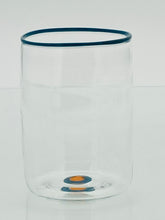 Lade das Bild in den Galerie-Viewer, Mundgeblasene klare Wassergläser mit Rand und Punkt im Boden
