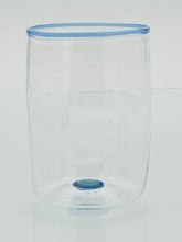 Lade das Bild in den Galerie-Viewer, Mundgeblasene klare Wassergläser mit Rand und Punkt im Boden
