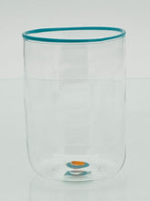 Lade das Bild in den Galerie-Viewer, Mundgeblasene klare Wassergläser mit Rand und Punkt im Boden
