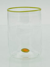 Lade das Bild in den Galerie-Viewer, Mundgeblasene klare Wassergläser mit Rand und Punkt im Boden
