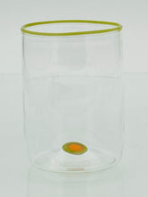 Lade das Bild in den Galerie-Viewer, Mundgeblasene klare Wassergläser mit Rand und Punkt im Boden
